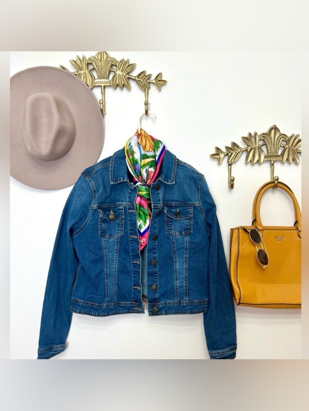 🌸🦋Spring Chic denim jacket L ptp 21”
